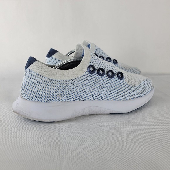 Allbirds Tree Dasher 2 Mens Size 12.5 Blizzard White Blue Running Shoes No Laces